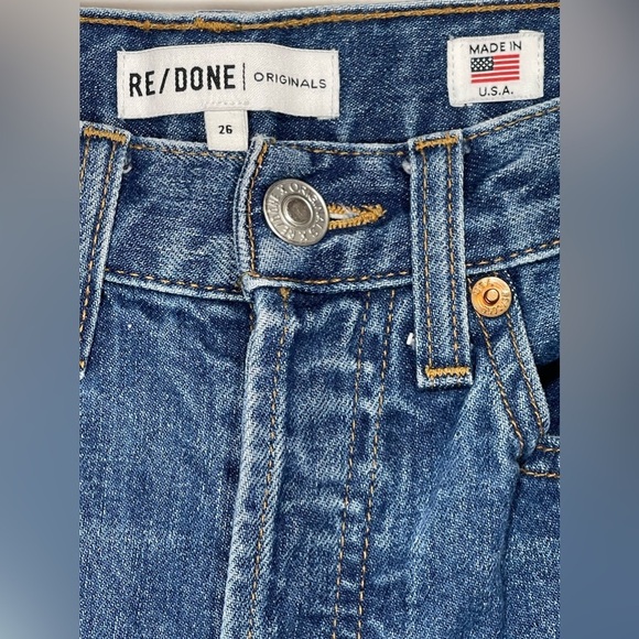 RE/DONE Jeans Women’s Size 26 Originals Straight Leg Ankle Fray - Picture 3 of 11